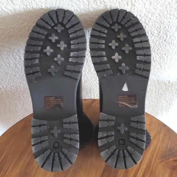 Kensie- Black Boots Slip On Knit upper leather lug Neutral comfort NEW! Sz.7 - Picture 9 of 12